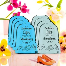 Kuber Industries Blue 6 Pieces Printed Shoes Organiser-39