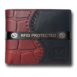 Al Fascino Men Colourblocked Leather Two Fold Wallet-58
