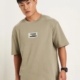 People Men Typography Printed Round Neck Cotton Oversized T-shirt-image-48