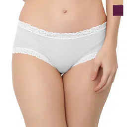 Bella Voste Pack Of 3 Self-Designed Hipster Briefs PT-503-White-Wine-Beige-M-picture-12
