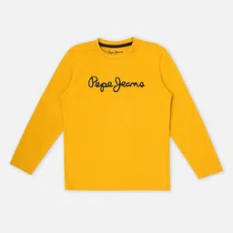 Pepe Jeans Boys Typography Printed Round Neck Cotton T-shirt-image-81