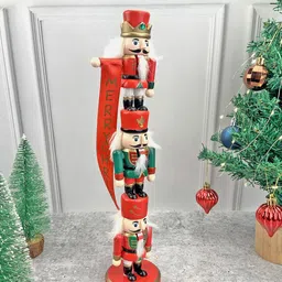 Little Surprise Box LLP Red 3 Tier Stacked Wooden Nutcracker Showpiece-image-40
