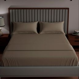 Mulberry Living Serenity Solids Mocha 250 TC King Bedsheet Set 2.74 m x 2.74 m-image-8