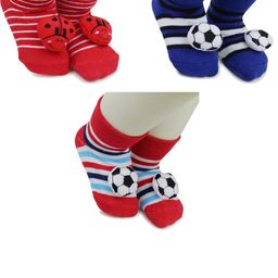 NESKA MODA Kids-Unisex Set Of 3 Ankle Length Cotton Socks-4