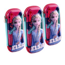 YK Girls Set Of 3 Frozen Elsa Printed Waterproof 3D Pencil Boxes-picture-45