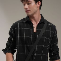 HIGHLANDER Men Comfort Checked Relaxed Fit Casual Shirt-image-99