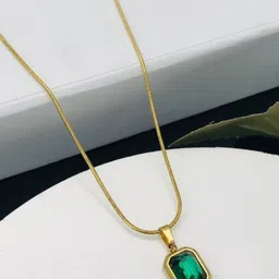 Anouk Gold-Plated Cubic Zirconia Stainless Steel Studded Pendant With Chain-28