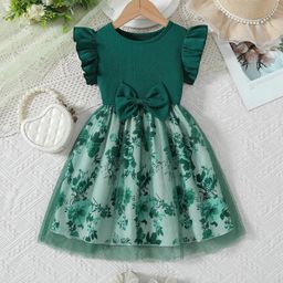 YK Floral Fit & Flare Dress-image-41