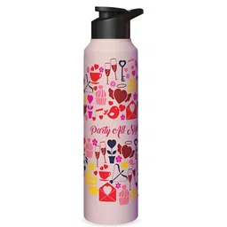 Speedex Pink Single Stainless Steel Printed Water Bottle-image-83
