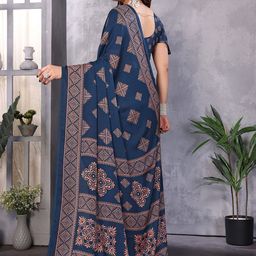 FABMORA Embellished Poly Chiffon Block Print Saree image 3