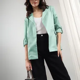 Kotty Notched Lapel Front Open Blazer image 5