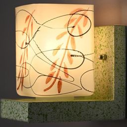 SOMIL Brown Glass Cylinder Printed Wall Lamps-image-67