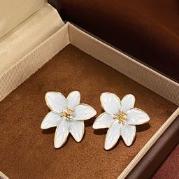 Krelin Gold Plated Enamelled Floral Shaped Studs-image-99