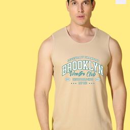 WOOSTRO Pack Of 2 Printed Combed Cotton Gym Vests VWS26(BKLN WHITE)(BKLN RUST)-image-54