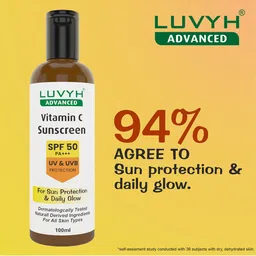 LUVYH Set Of 2 Vitamin C Daily Glow Sunscreen With SPF 50 - 100 ml Each image 4