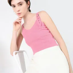 SHOWOFF Fringed Tank Crop Top-image-84