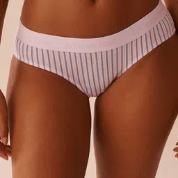 La Vie en Rose Striped Low-Rise Bikini Briefs 20100547-P50085-XS-image-94