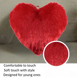 Kuber Industries 4Pcs Red Pre-Filled Plushie Cushions image 3