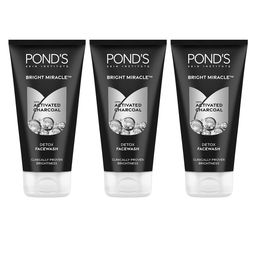 Ponds Set of 3 Bright Miracle Detox Facewash with 10X Power of Charcoal - 150 g each-25