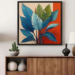 999Store Red & Blue Modern Botanical Canvas Wall Art-image-72