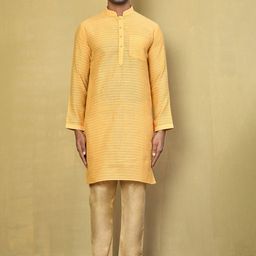 Arihant Rai Sinha Men Striped Pure Cotton Kurta with Pyjamas-picture-21