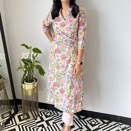 KALINI Women Floral Printed Kurta with Trousers-picture-48
