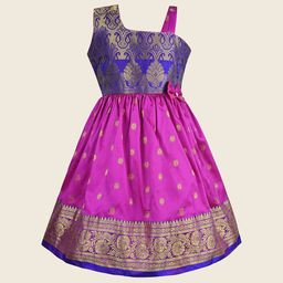 Wish Karo Girl Ethnic Motifs One Shoulder Fit & Flare Dress-image-49