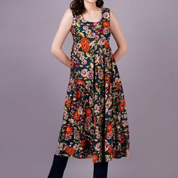 OH MI DIOS Women Floral Printed Midi Fit & Flare Dress-image-33