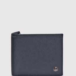 SENNES Men Textured Leather Two Fold Wallet-0