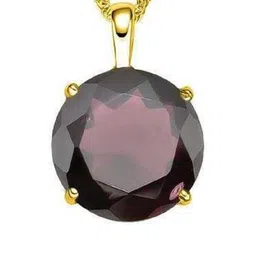 GenZcomplex Unisex Gold-Plated Garnet Studded Circular Shaped Pendant-13