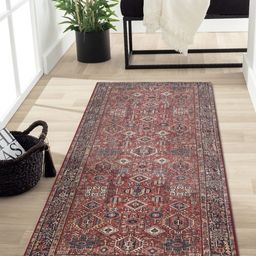 OBSESSIONS Blue & Beige Ethnic MotifsRectangular Bedside Runners-26