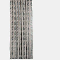 Fabindia Blue & Beige Floral Room Darkening Door Curtain-picture-13