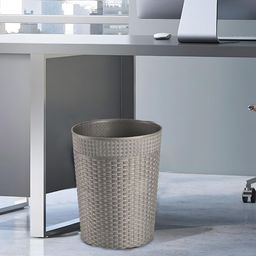 Kuber Industries 6 Pcs Grey Checked Pedal Dustbins - 10L Each-28
