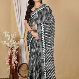 DipDiya Striped Pure Cotton Handloom Taant Saree-image-92