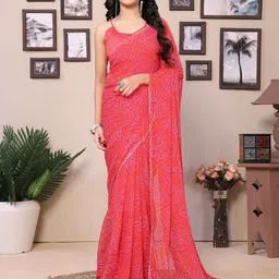 Rhey Pure Georgette Printed Ready to Wear Saree With unstitched blouse piece-36