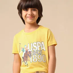 u.s. polo assn. kids Uspa Kids Boys Graphic Brand Printed Regular Fit Cotton T-shirt-picture-43
