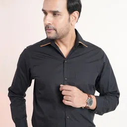 Style Matters Spread Collar Long Sleeves Formal Cotton Shirt-image-23
