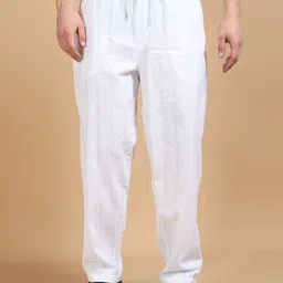StitchX Men Textured Relaxed Joggers Trousers-image-95