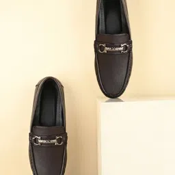 FUNNY FIRE Men Solid Round Toe Regular Loafers-picture-16