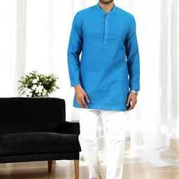 TATTVA Men Geometric Embellished Thread Work Kurta-54