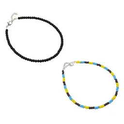 HIGH TRENDZ Set Of 2 Single Leg Beaded Anklets-image-59