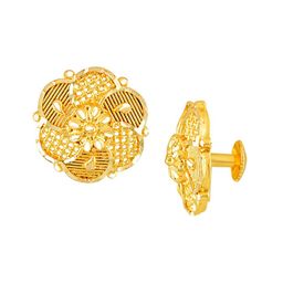 DIVASTRI Set Of 2 Gold-Plated Circular Studs image 3