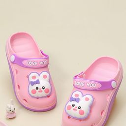 Yellow Bee Girls Printed Clogs Flip Flops-46