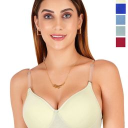 Liigne Pack Of 5 Medium Coverage Lightly Padded Seamless Bra-picture-5