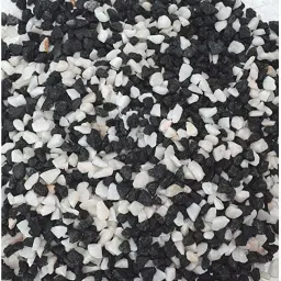 Stone Decorative Aquarium and Vase Filler pebbles for Home, Garden & Outdoor Decoration (Black & White_1Kg) Carved Angular Rock Stone-image-54