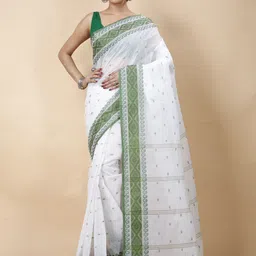 SRILOK Woven Design Pure Cotton Taant Saree-picture-55