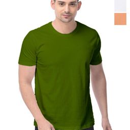 COLOR CAPITAL Unisex Pack Of 3 Solid Round Neck Cotton T-shirts-image-45