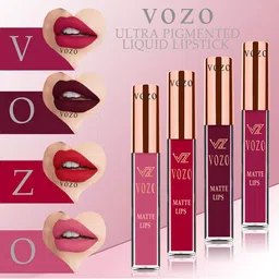 VOZO Set Of 4 Matte Lips Liquid Lipstick 4 ml Each Shade 101-103-104-203 image 1