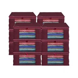 Myntra Elegant Homes Maroon Set of 6 Regular Multi-Utility Organisers-picture-49