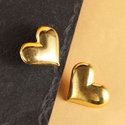 StyleCast Gold-Plated Heart Shaped Studs-image-10